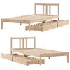 vidaXL Massivholzbett ohne Matratze 75x190 cm Kiefernholz
