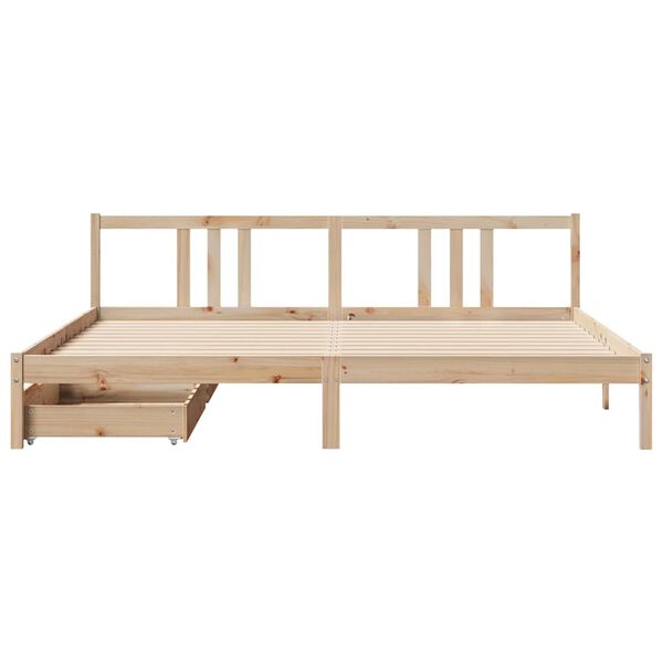 vidaXL Massivholzbett ohne Matratze 180x200 Kiefernholz
