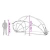 vidaXL Pool-Dome Grau und Orange 472 x 460 x 229 cm