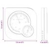 vidaXL Thermo-Hygrometer Wei&szlig; 7,5 x 7,5 x 1,2 cm ABS