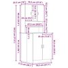 vidaXL Waschmaschinen-Schrank 2 pcs Schwarz Eichen-Optik