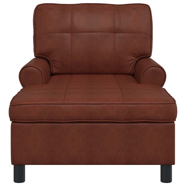 vidaXL Lounge-Liege Gl&auml;nzendes Braun 91 x 157 x 91 cm Antikes PU