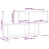 vidaXL Wandregal Schwarz Eichen-Optik 76 x 15 x 53 cm Holzwerkstoff