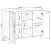 vidaXL Seitenschrank mit Regal Schwarz und Gold 90 x 33,5 x 75 cm