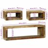 vidaXL TV-Schrankset mit Regal 3 pcs Braun Massivholz Mango