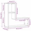 vidaXL Wandregal mit Regal 2 pcs Schwarz Eichen-Optik 50 x 15 x 85 cm