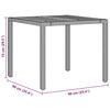 vidaXL Garten Essgruppe 3 pcs Schwarz Poly-Rattan