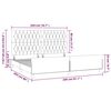 vidaXL Bettgestell mit Kopfteil Blau 200x200 cm Stoff