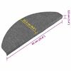 vidaXL Stufenmatten Selbstklebend 15 Stk. 65x22,5x3,5 cm Grau