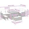 vidaXL Gartensofa-set 9 pcs Schwarz Poly-Rattan