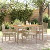 vidaXL Garten Essgruppe 5 pcs Beige Poly-Rattan