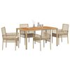vidaXL Garten Essgruppe 5 pcs Beige Poly-Rattan