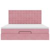 vidaXL Ottoman-Bett mit Matratzen Rosa 160x200 cm Samt
