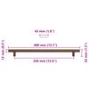 vidaXL M&ouml;belgriffe 5 Stk. Bronzen 320 mm Edelstahl
