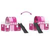 vidaXL Kinder-Etagenbett Wei&szlig; und Rosa 107 x 200 cm Metall