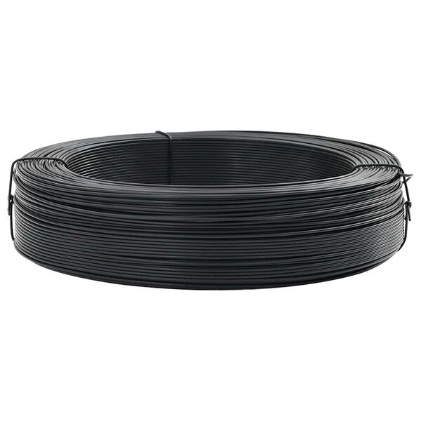vidaXL Zaun-Bindedraht 250 m 1,4/2 mm Stahl Anthrazit