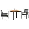 vidaXL Garten Essgruppe 5 pcs Grau Poly-Rattan