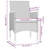 vidaXL 7-tlg. Garten-Essgruppe mit Auflagen Poly Rattan Schwarz