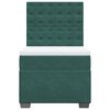 vidaXL Boxspringbett mit Matratze Dunkelgr&uuml;n 90x200 cm Samt