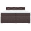 vidaXL Boxspringbett mit Matratze Dunkelbraun 200x200 cm Stoff