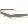 vidaXL Bettgestell ohne Matratze Taupe 120x200 cm Stoff