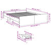 vidaXL Bettgestell mit Schubladen Grau Sonoma 150x200 cm Holzwerkstoff