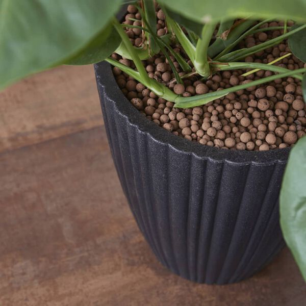 Capi Blumenk&uuml;bel Urban Tube Konisch 55x52 cm Schwarz KBLT802