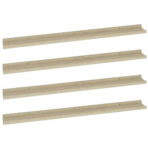 vidaXL Wandregale 4 Stk. Sonoma-Eiche 100x9x3 cm