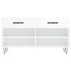 vidaXL Schuhbank Hochglanz-Wei&szlig; 102x35x55 cm Holzwerkstoff