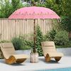 vidaXL Balinesischer Sonnenschirm mit Sockel Rosa 215 x 215 x 260 cm