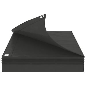 vidaXL Plane mit &Ouml;sen Anthrazitgrau 8 x 12 m 90 gsm PE