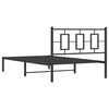 vidaXL Bettgestell mit Kopfteil Metall Schwarz 107x203 cm