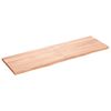 vidaXL Tischplatte Hellbraun 160x50x(2-4)cm Massivholz Eiche Behandelt