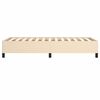vidaXL Bettgestell ohne Matratze Creme 90x190 cm Stoff