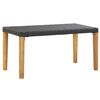 vidaXL Gartenbank 120 cm Schwarz Poly Rattan und Massivholz Akazie