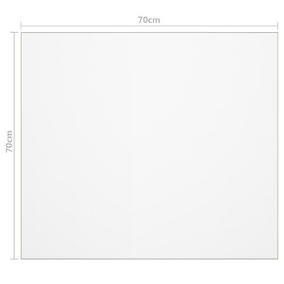 vidaXL Tischfolie Transparent 70x70 cm 2 mm PVC