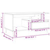 vidaXL Couchtisch R&auml;uchereiche 90x49x45 cm Holzwerkstoff