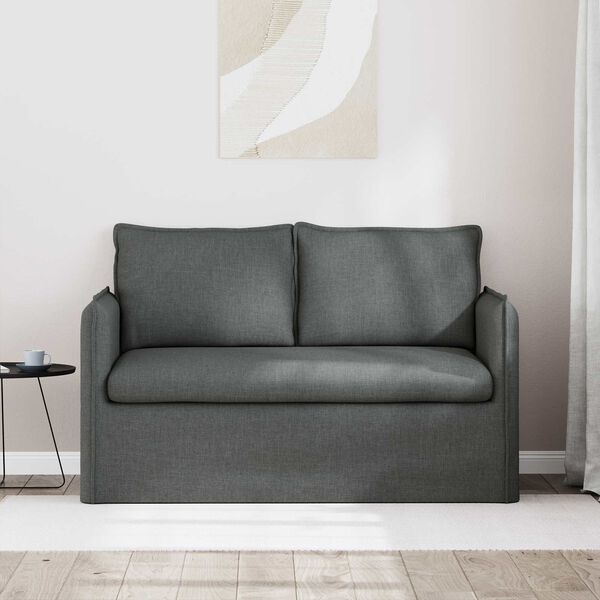 vidaXL Sofa 120cm Dunkelgrau Metall