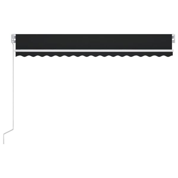 vidaXL Markise Manuell Einziehbar mit LED 400x350 cm Anthrazit