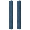 vidaXL LED Kopfteil Dunkelblau 183x16x118/128 cm Samt
