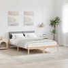 vidaXL Bettgestell Braun und hellgrau 135 x 190 cm Massivholz Kiefer