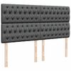 vidaXL Boxspringbett mit Matratze Dunkelgrau 180x200 cm Stoff
