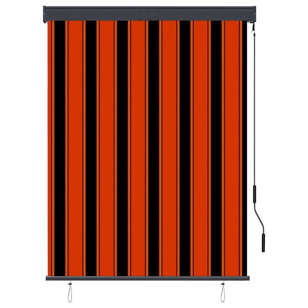 vidaXL Au&szlig;enrollo 120 x 250 cm Orange und Braun