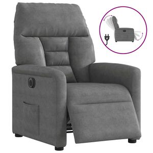vidaXL Relaxsessel Elektrisch Dunkelgrau Mikrofasergewebe