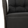 vidaXL 5-tlg. Garten-Essgruppe mit Kissen Schwarz Poly Rattan