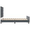 vidaXL Boxspringbett mit Kopfteil Dunkelgrau 120 x 190 cm Samt