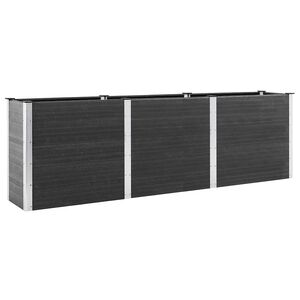 vidaXL Hochbeet Grau 300x50x91 cm WPC