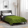 vidaXL Ganzjahresbettdecke Gr&uuml;n und Anthrazit 200 x 135 cm Mikrofaser