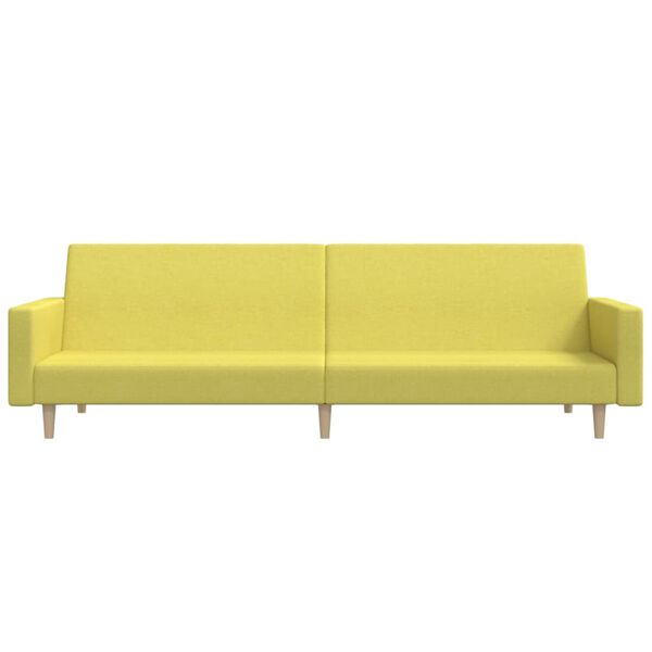 vidaXL Schlafsofa 2-Sitzer Gr&uuml;n Stoff