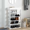 vidaXL Schuhregal Wei&szlig; 60x30x98 cm Holzwerkstoff